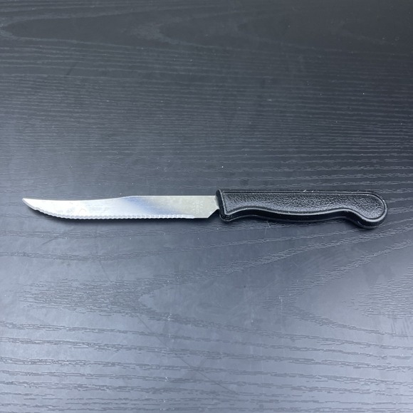 Knife Other - Vintage EKCO Stainless Steel Knife 8" Kitchen Utility Knife Black Handle USA
